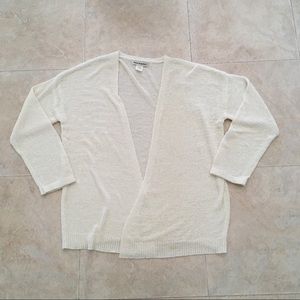 Cotton Emporium soft cream knit sweater cardigan